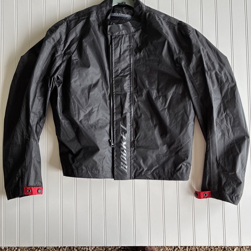 Joe Rocket Moto Jacket Phoenix Ion Men's M Black Full Zip Lightweight Biker